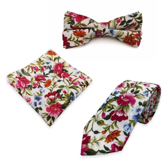 Floral Cotton Tie set