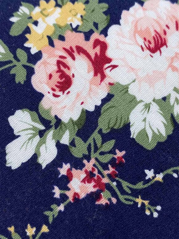 Navy Floral Cotton