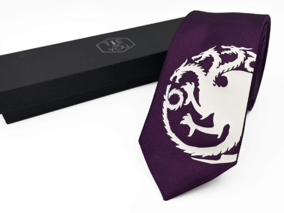 Got Targaryen Purple White Necktie