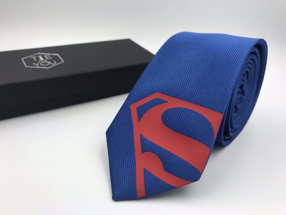 Superman Tie Blue-Red