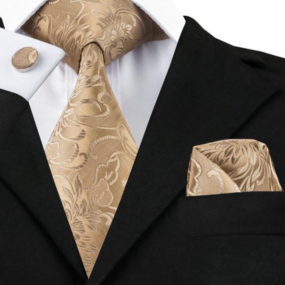 Gold Wedding Tie Set