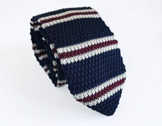 Striped Knitted Tie
