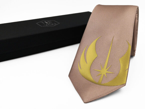 Jedi Order Dusty Pink Gold silk necktie