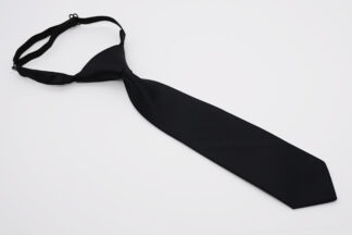 Black pre-tied adjustable kids necktie