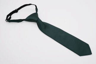 Hunter Green pre-tied adjustable kids necktie