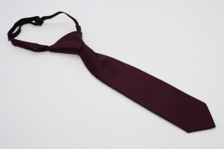 Maroon pre-tied adjustable kids necktie
