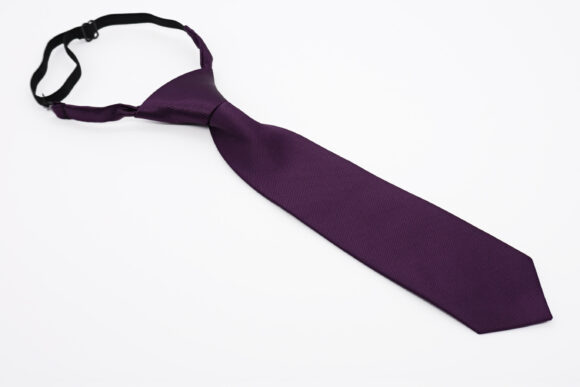 Purple pre-tied adjustable kids necktie