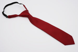 Red pre-tied adjustable kids necktie