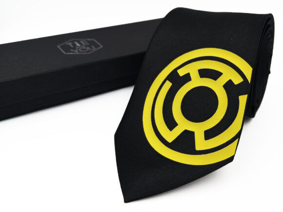 Sinestro - Yellow Lantern Black yellow silk necktie