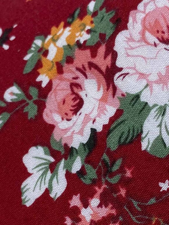 Red Floral Cotton