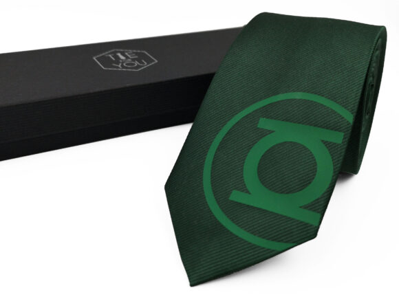 Green Lantern Hunter Green green silk necktie